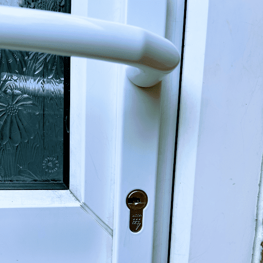 upvc door with new lock