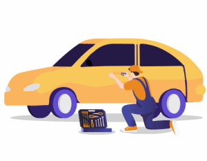 car locksmith gaining entry to car