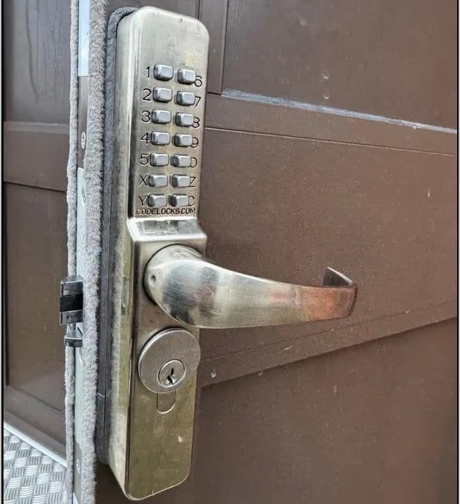 combination door handle lock